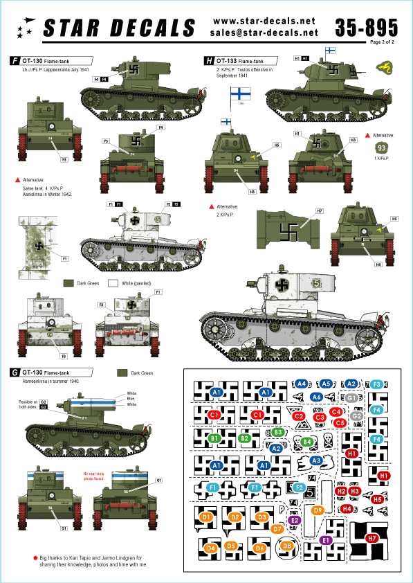 Star Decals 35-895 Finnish tanks in WW2 part 3 1/35 – imagen 2