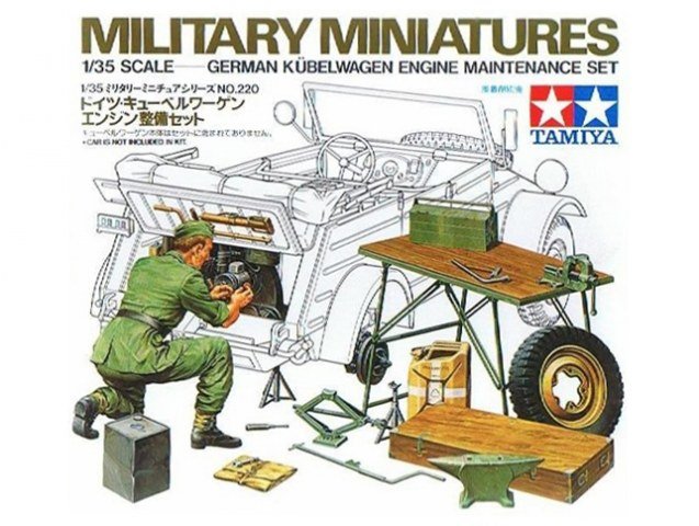 Tamiya 35220 German Kbelwagen Engine Maintenance Set 1/35