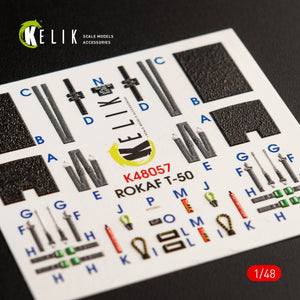 KELIK K48057 T-50 ROKAF INTERIOR 3D DECALS FOR ACADEMY KIT 1/48 – zdjęcie 4