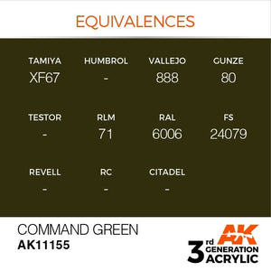 AK Interactive AK11155 COMMAND GREEN – STANDARD 17ml – image 3