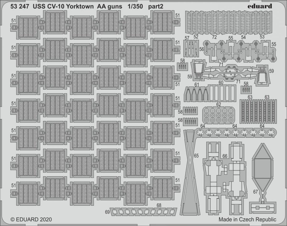 Eduard 53247 USS CV-10 Yorktown AA guns 1/350 TRUMPETER – Bild 2