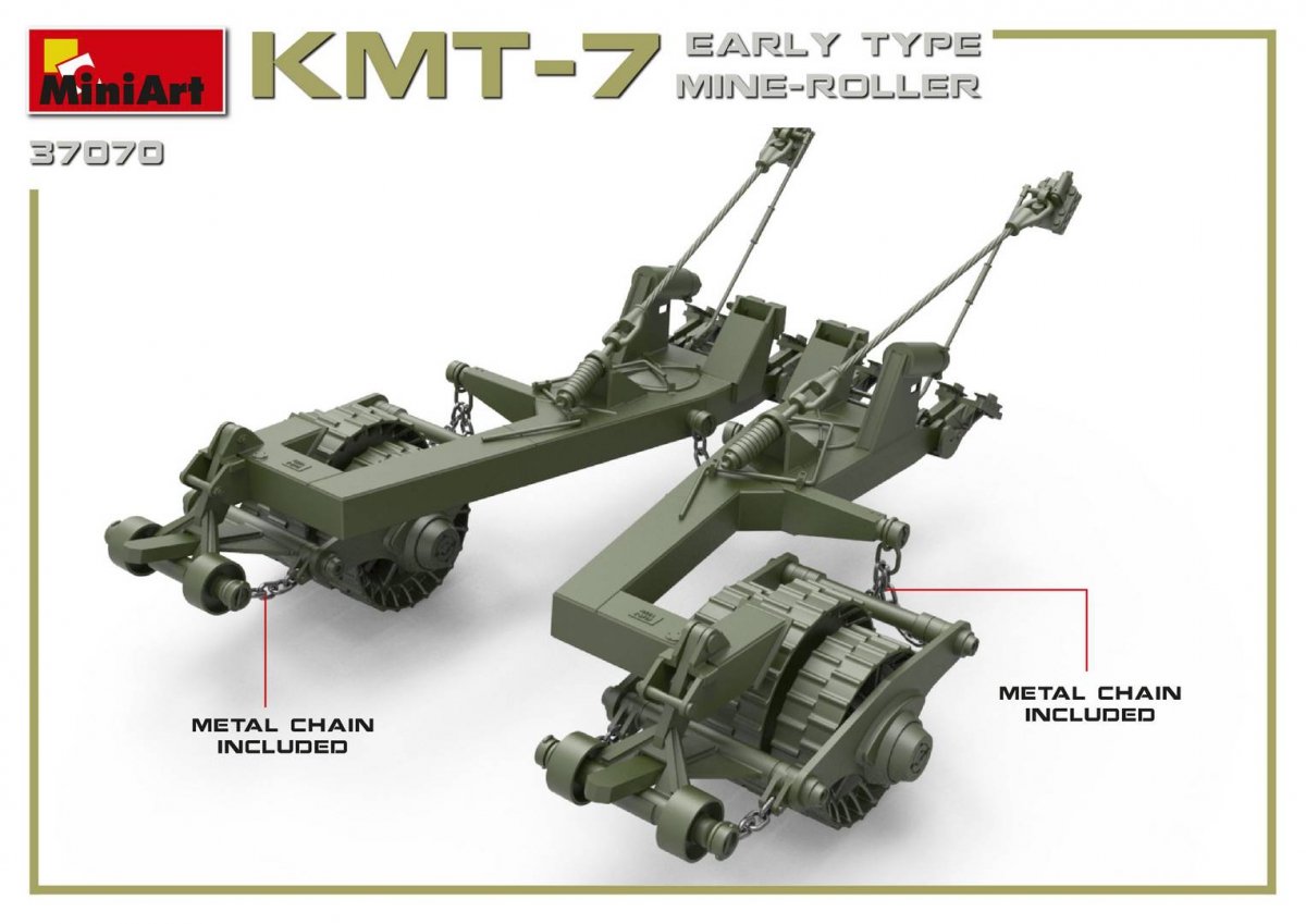 MiniArt 37070 KMT-7 EARLY TYPE MINE-ROLLER 1/35 – immagine 4
