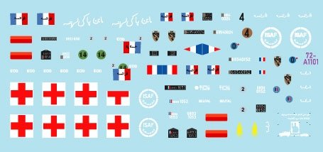 Star Decals 72-A1101 ISAF-Afghanistan # 2. Peacekeepers from France. Renault VAB, VAB Sanitaire, Panhard VBL. 1/72 – Bild 3