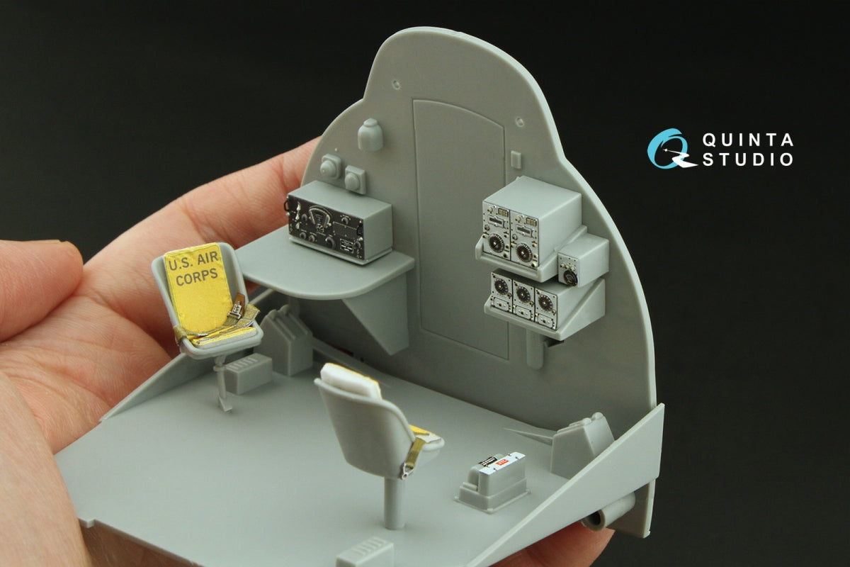 Quinta Studio QD32234 Boeing B-17E/F Radio operator&amp;#39;s compartment. 3D-Printed coloured Interior on decal paper (HK models) 1/32 – Bild 10