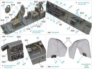Quinta Studio QD32087 Ju87 D/G 3D-Printed &amp;amp; colored Interior on decal paper (Trumpeter) 1/32 – image 9