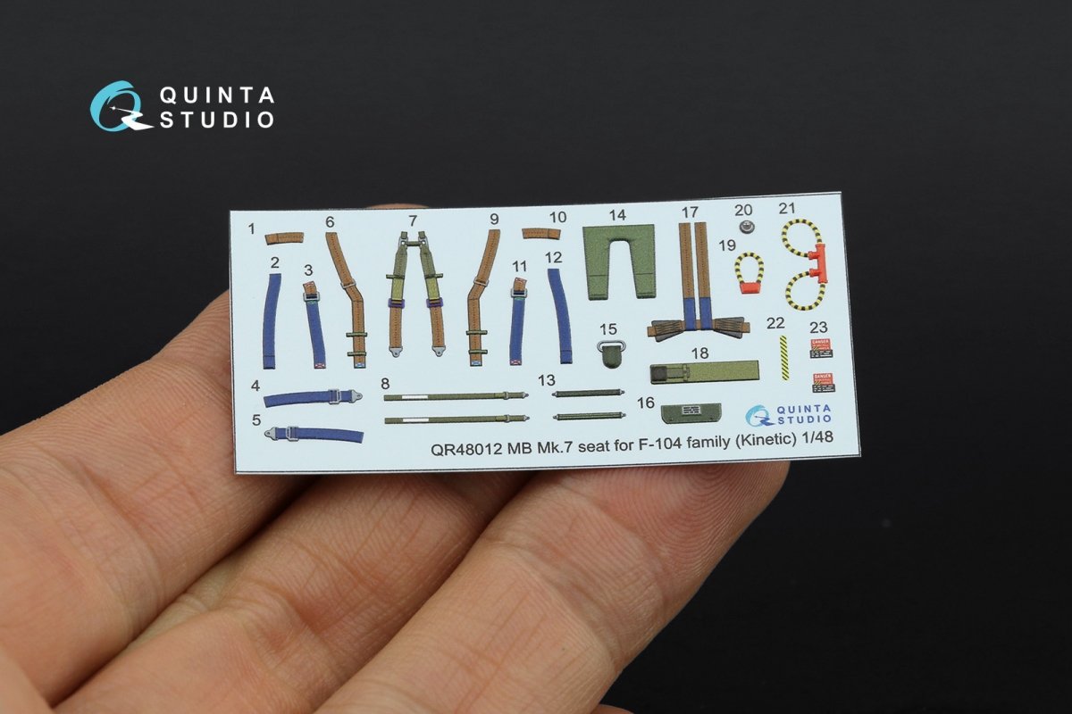 Quinta Studio QR48012 MB Mk.7 seat for F-104 family (Kinetic) 1/48 – imagen 4
