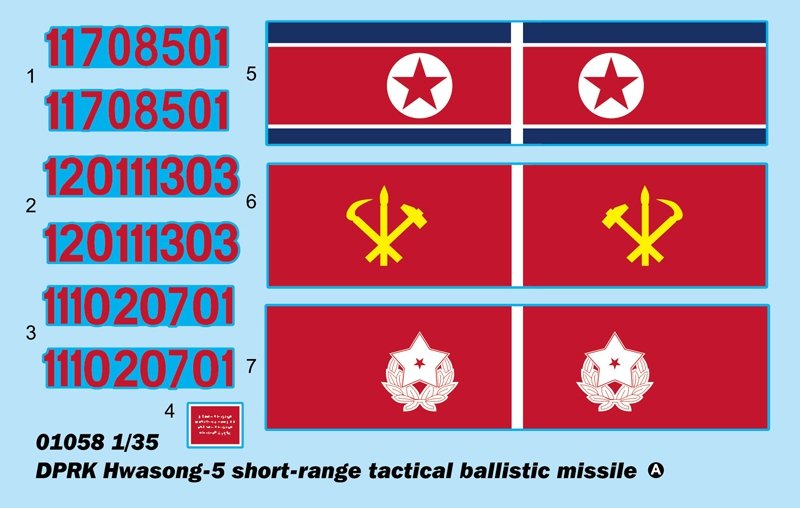 Trumpeter 01058 DPRK Hwasong 5 short-range tactical ballistic missile 1/35 – zdjęcie 22