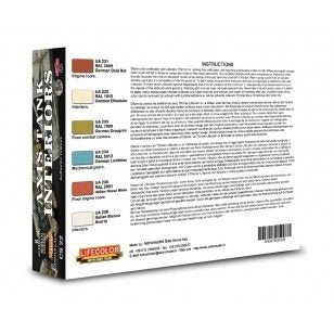 Lifecolor CS22 Acrylic paint set Axis interior tanks 6x22ml – imagen 2