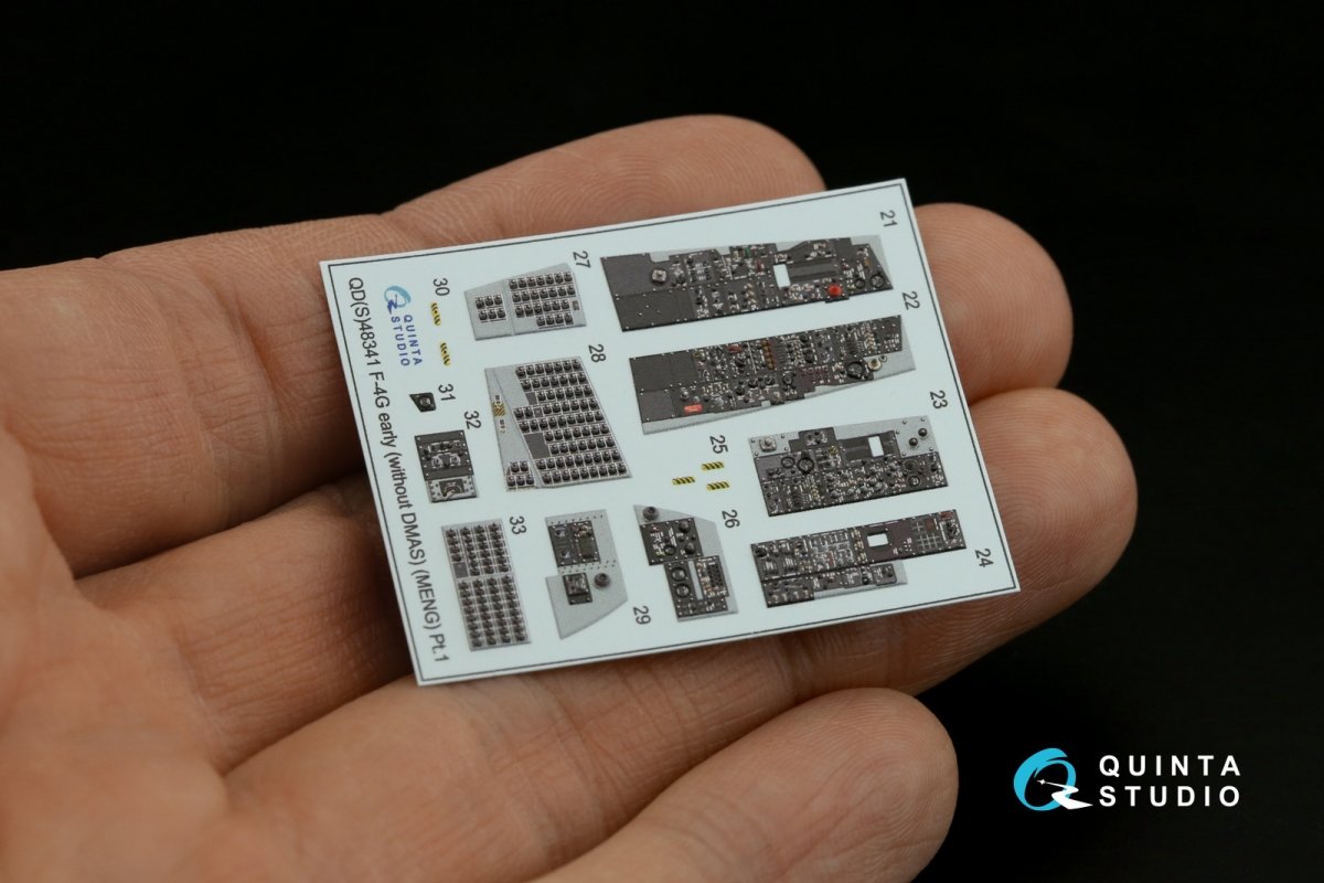 Intérieur imprimé en 3D et coloré sur papier décalcomanie Quinta Studio QDS-48341 F-4G (version initiale) (Petite version) 1/48 – image 6