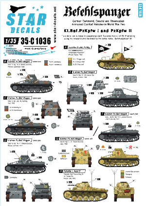 Star Decals 35-C1036 Befehlspanzer # 1 1/35