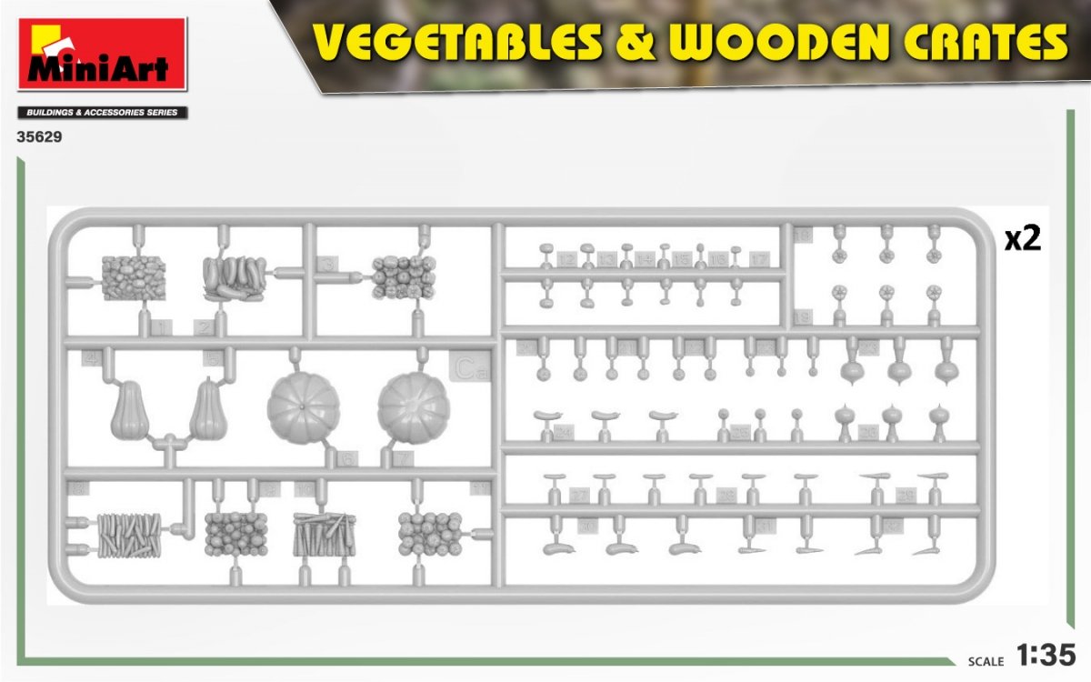 MiniArt 35629 LÉGUMES ET CAISSES EN BOIS 1/35 – image 4