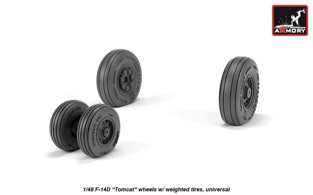 Armory Models AW48327 F-14D Tomcat late type wheels w/ weighted tires 1/48 – Bild 3