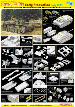 Dragon 6620 StuG. III F/8 Early Production Italy 1943 1/35 – immagine 4