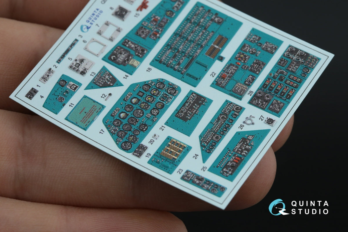 Quinta Studio QDS-48570 Mi-24A 3D-Printed &amp;amp; coloured Interior on decal paper (Trumpeter) (small version) 1/48 – Bild 5