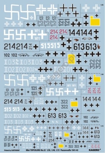 Kagero 15022 Panzerwaffe 1941-43 Part 1 (decals) PL/EN – imagen 3