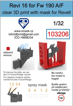 Omask 103206 Revi 16 pour Fw 190A/F (Revell) 1/32 – image 2