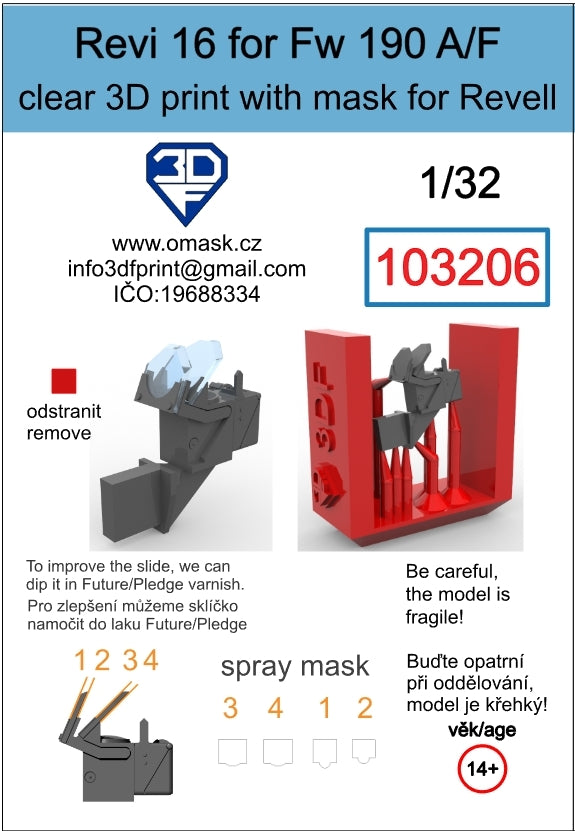 Omask 103206 Revi 16 pour Fw 190A/F (Revell) 1/32 – image 2