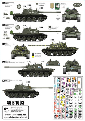Star Decals 48-B1003 T-55A Tanks # 3. War. Used in wars in Africa, Middle East and Afghanistan 1/48 – Bild 2