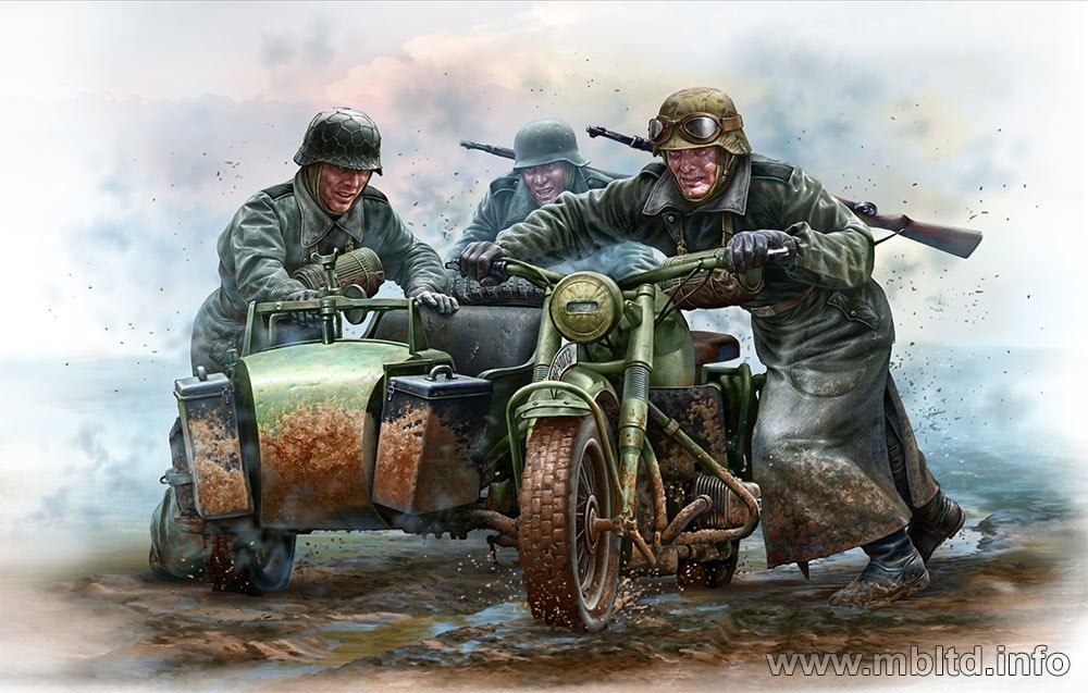 Master Box 35178 Motocyclistes allemands Seconde Guerre mondiale