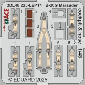 Eduard 3DL48225 B-26G Marauder cockpit &amp;amp; nose SPACE ICM 1/48 – zdjęcie 4