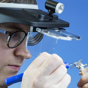 Lightcraft LC1764LED LED Headband Magnifier Kit with Bi-Plate Magnification – imagen 4