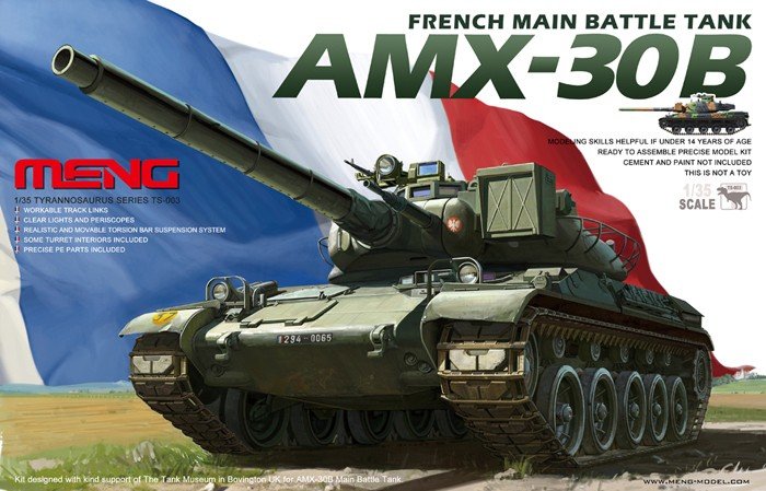 Meng Model TS-003 French AMX-30B Main Battle Tank 1/35
