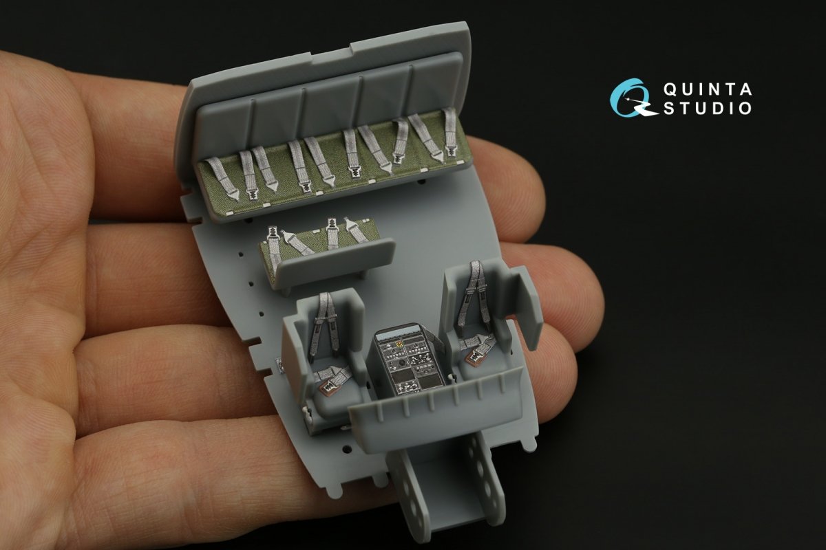 Quinta Studio QD48286 UH-1C 3D-Printed &amp;amp; coloured Interior on decal paper (HobbyBoss) 1/48 – immagine 8