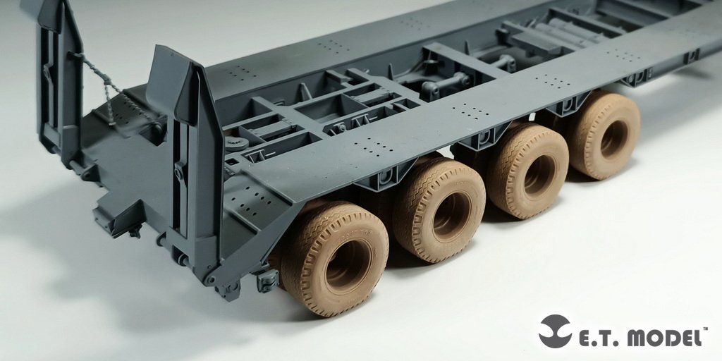 E.T. Model P35-119 US M747 Heavy Equipment Semi-Trailer Sagged wheels For Meng Kit 1/35 – Bild 7