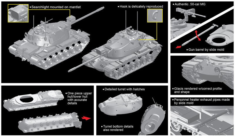 Dragon 7523 M103A2 Heavy Tank 1/72 – immagine 3