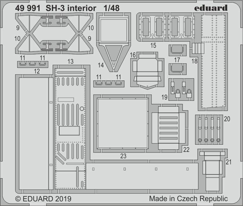 Eduard 49991 SH-3 interior 1/48 HASEGAWA – zdjęcie 2