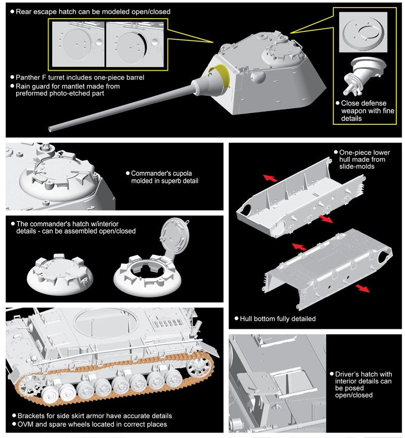 Dragon 6824 Pz.Kpfw.IV mit Panther F Turret – Bild 4