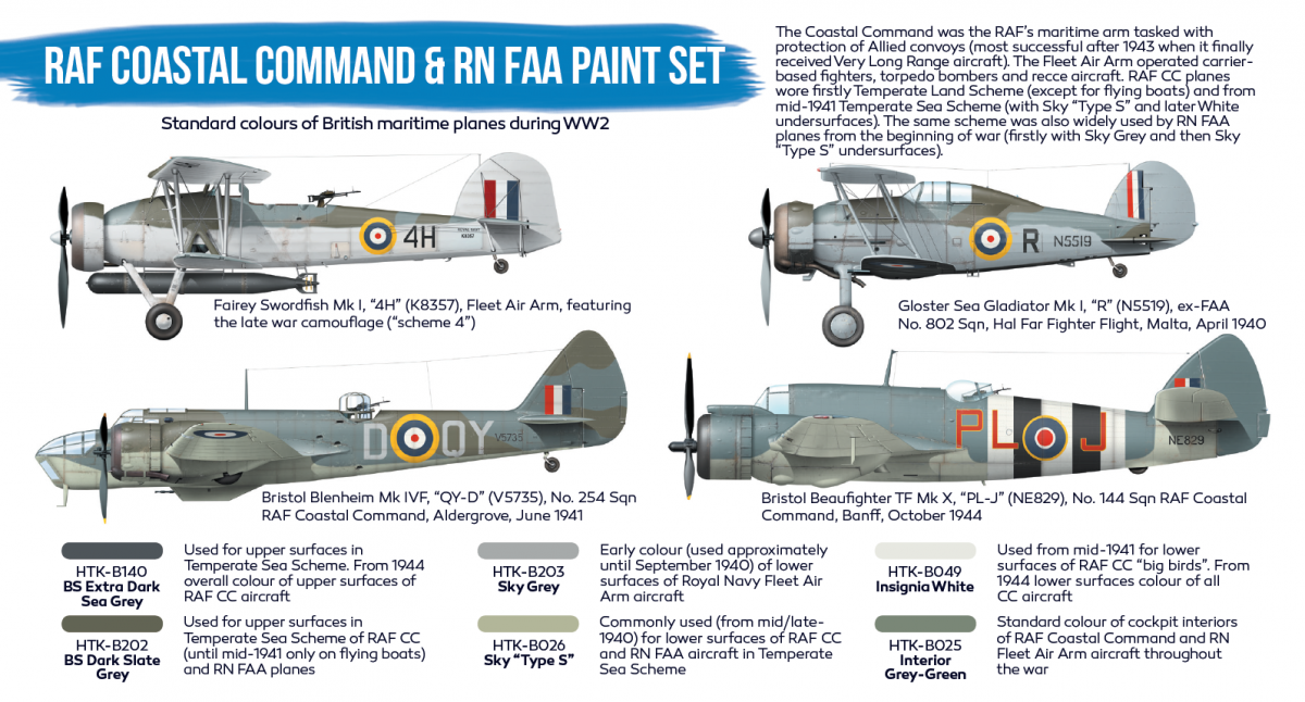 Hataka HTK-BS49 BLUE LINE – RAF Coastal Command &amp;amp; RN FAA paint set 6x17ml – image 3