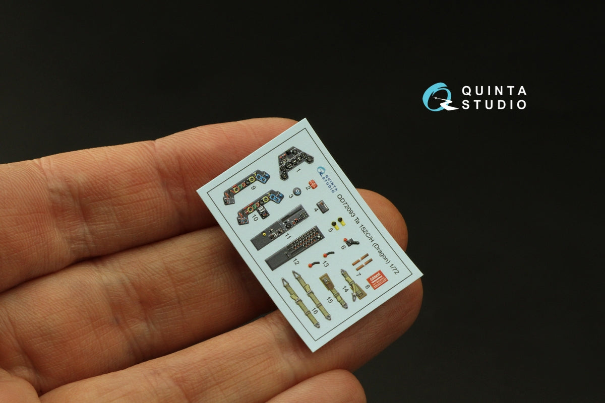 Quinta Studio QD72093 Ta 152C/H 3D-Printed &amp;amp; coloured Interior on decal paper (Dragon) 1/72 – Bild 4