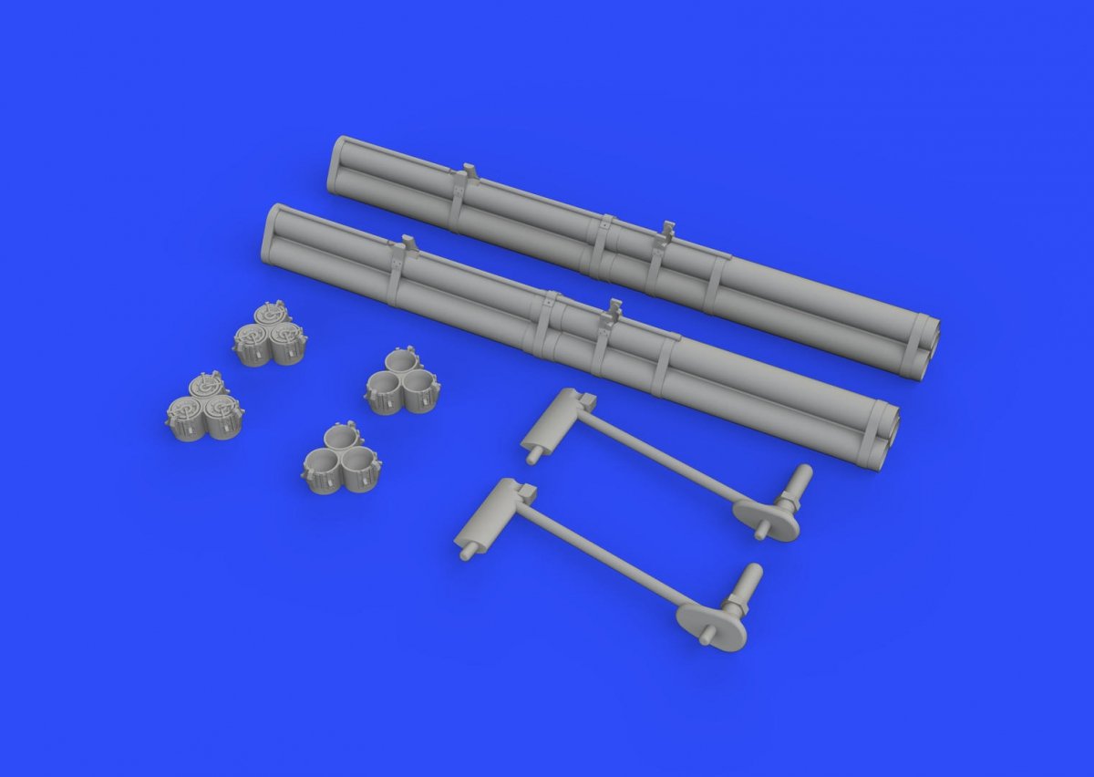 Eduard 648337 P-51D bazooka rocket launchers AIRFIX 1/48 – imagen 3