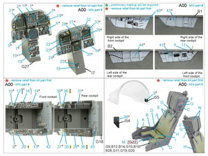 Quinta Studio QD32147 F/A-18B 3D-Printed &amp;amp; coloured Interior on decal paper (Academy) 1/32 – immagine 13