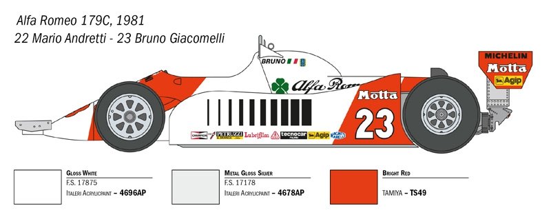 Italeri 4704 ALFA ROMEO 179 - 179C 1/12 – Bild 14