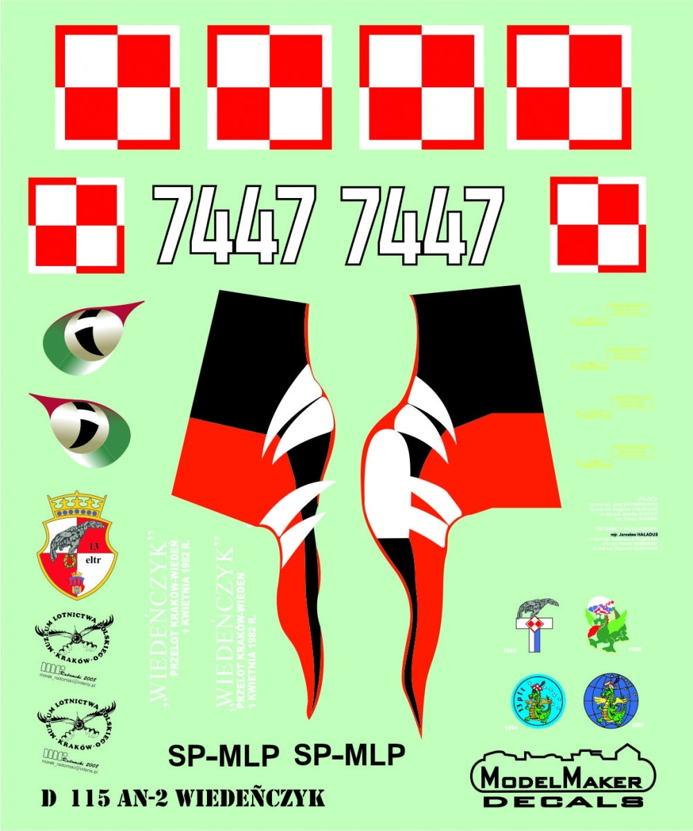 ModelMaker Decals MD48115 An-2 &amp;quot;Wiedeńczyk&amp;quot; 1/48 – immagine 2