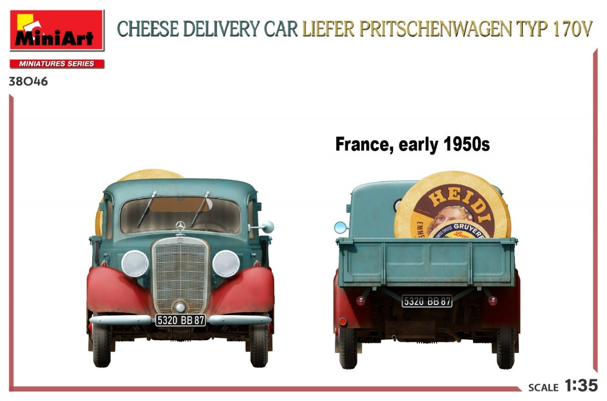 MiniArt 38046 CHEESE DELIVERY CAR LIEFER PRITSCHENWAGEN TYP 170V 1/35 – Bild 7