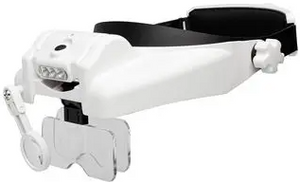Lightcraft LC1769USB Professional LED Headband Magnifier With Bi-Plate Magnification Loupe / Szkło powiększające, czołowe, Pro LED, 1x 13x – Bild 2