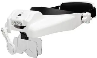 Lightcraft LC1769USB Professional LED Headband Magnifier With Bi-Plate Magnification Loupe / Szkło powiększające, czołowe, Pro LED, 1x 13x – Bild 2