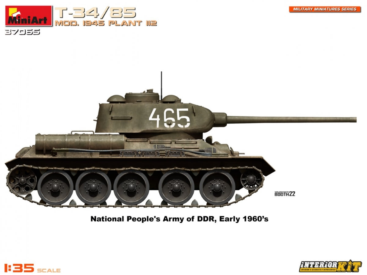 MiniArt 37065 T-34/85 MOD. 1945. PLANT 112. INTERIOR KIT 1/35 – zdjęcie 11