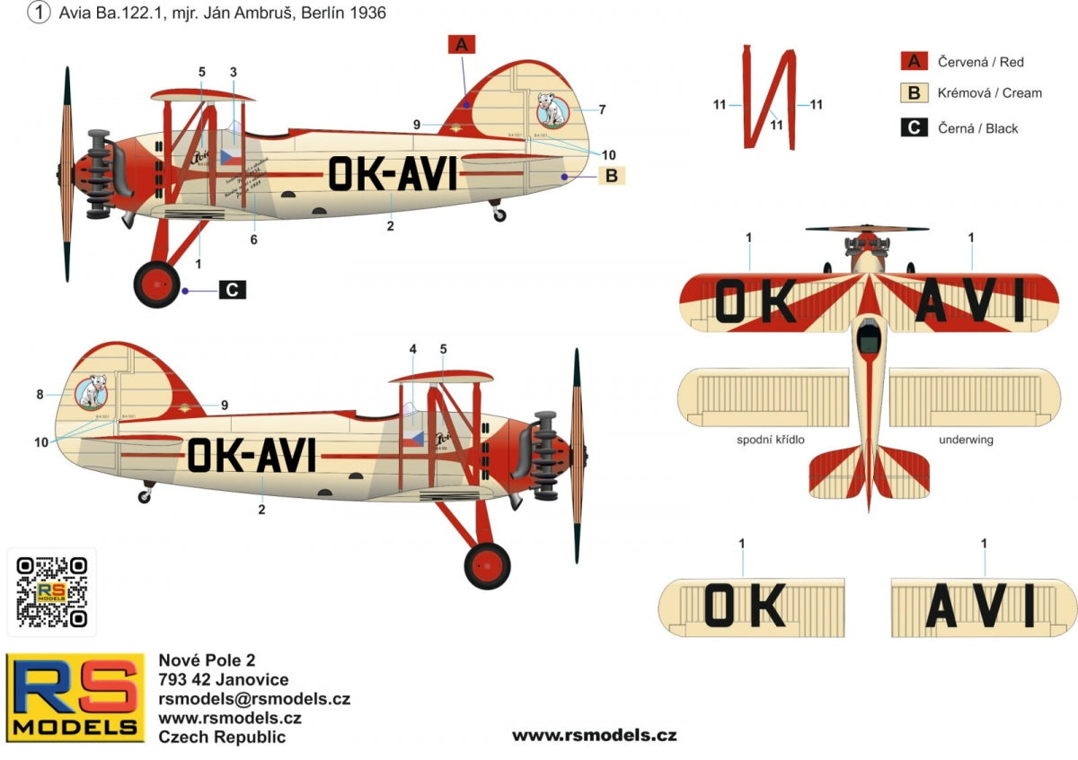 RS Models 94023 Avia Ba.122 Berlin 1936 1/72 – image 3