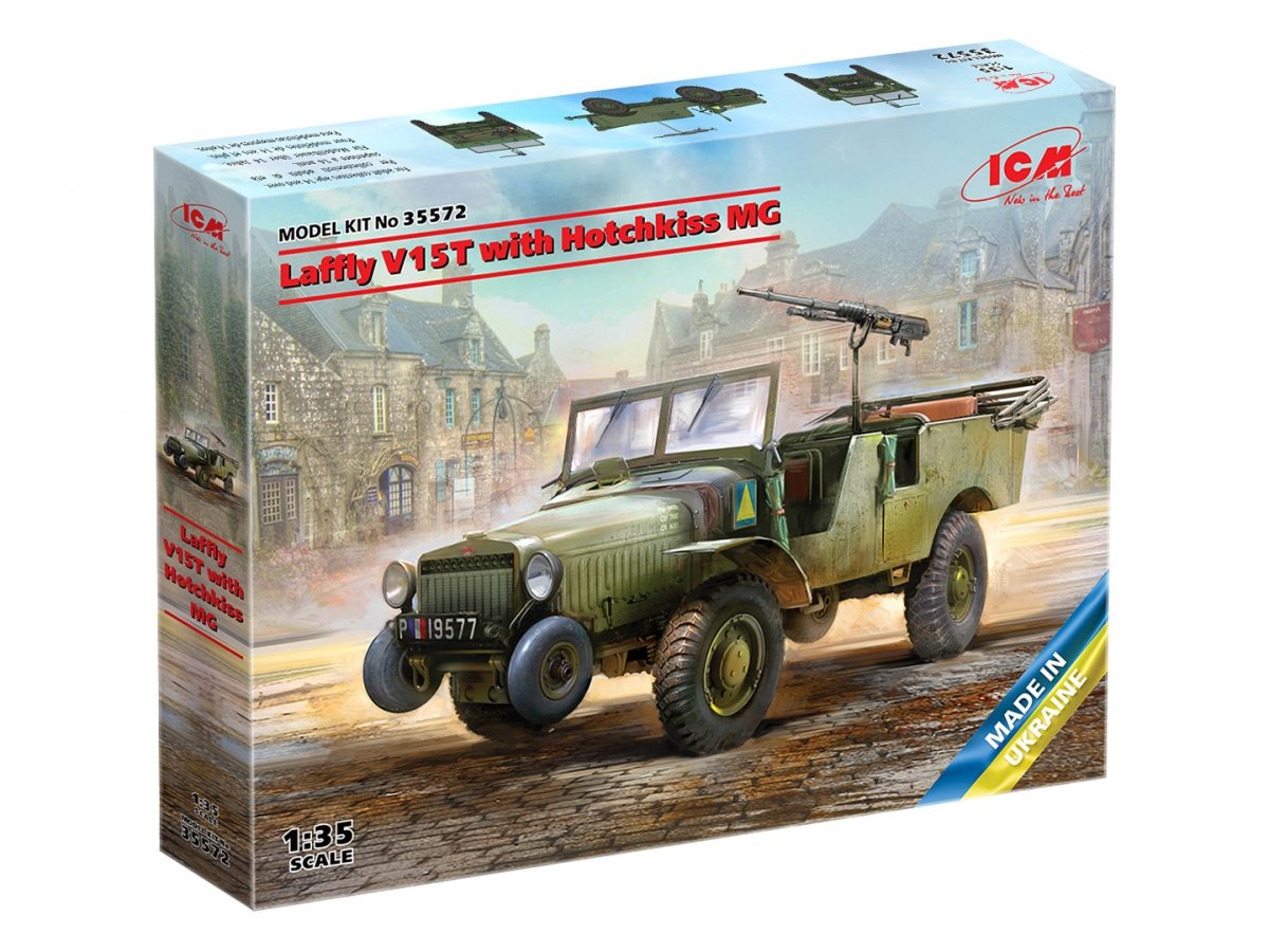 ICM 35572 Laffly V15T with Hotchkiss machine gun 1/35 – immagine 2