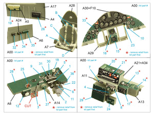 Quinta Studio QD32185 F4F-4 Wildcat 3D-Printed coloured Interior on decal paper (Trumpeter) 1/32 – zdjęcie 2