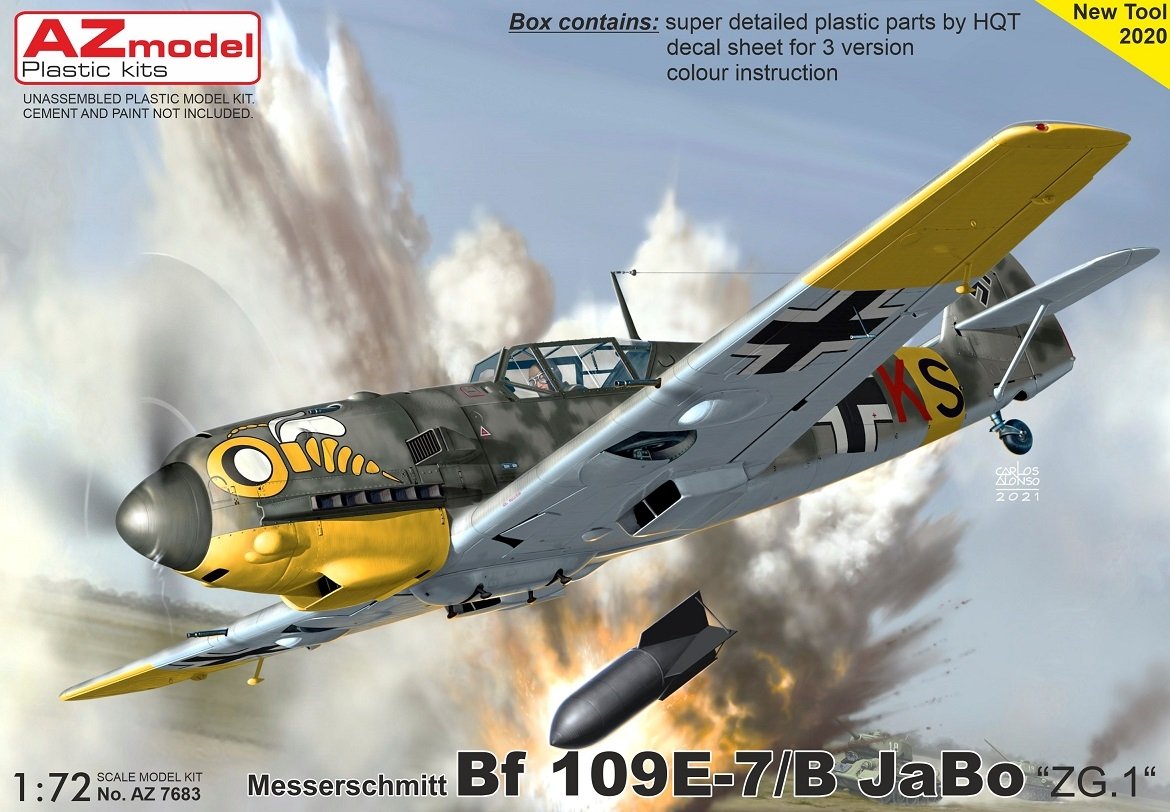 AZ Modèle AZ7683 Bf 109E-7/B JaBo "ZG.1" 1/72