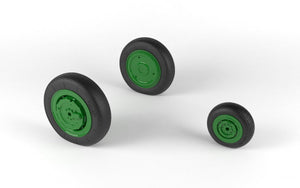 Armory Models AW48029 Mikoyan MiG-21 Fishbed wheels w/ weighted tires, late production 1/48 – immagine 5
