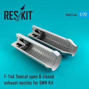 RESKIT RSU72-0064 F-14A Tomcat open &amp;amp; closed exhaust nozzles for Great Wall Hobby 1/72