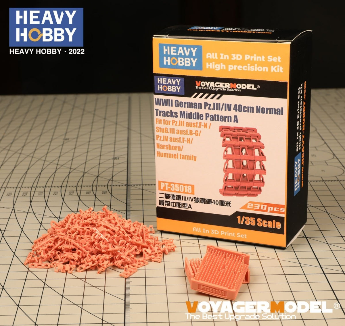 Heavy Hobby PT35018 WWII German Pz.III/IV 40cm Normal Tracks Middle Pattern A 1/35 – immagine 2