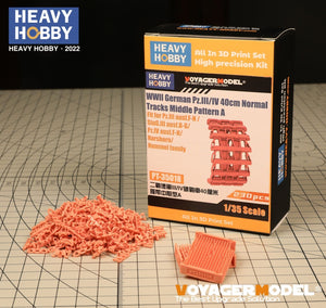 Heavy Hobby PT35018 WWII German Pz.III/IV 40cm Normal Tracks Middle Pattern A 1/35 – immagine 2