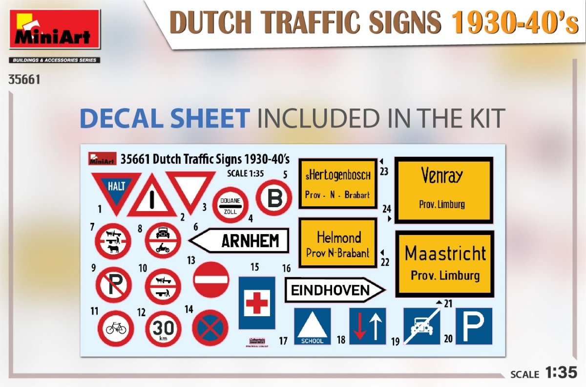 MiniArt 35661 DUTCH TRAFFIC SIGNS 1930-40’s 1/35 – imagen 2